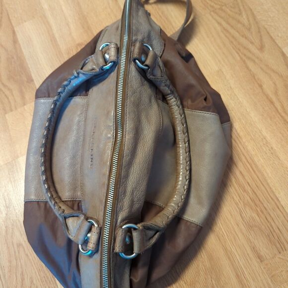Liebeskind Berlin Shoulder Bag Crossbody Tote Satchel Tan Brown Leather Boho - Picture 12 of 12